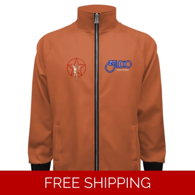 Custom Stand Collar Raglan Sweatshirt Jacket Le Studio MH Red Star Man